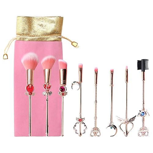 8pcs Makeup Brushes Set,WeChip Moon Magical Sailor Cosmetic Brush Tool for Eyebrow Face Powder Foundation Blending Blush Concealer