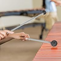 Vista 8 de Mikinona 2pcs Marimba Mallets with Soft Head Portable Double-headed Percussion Instrument Drumsticks for Xylophone Tongue Drum Bells More