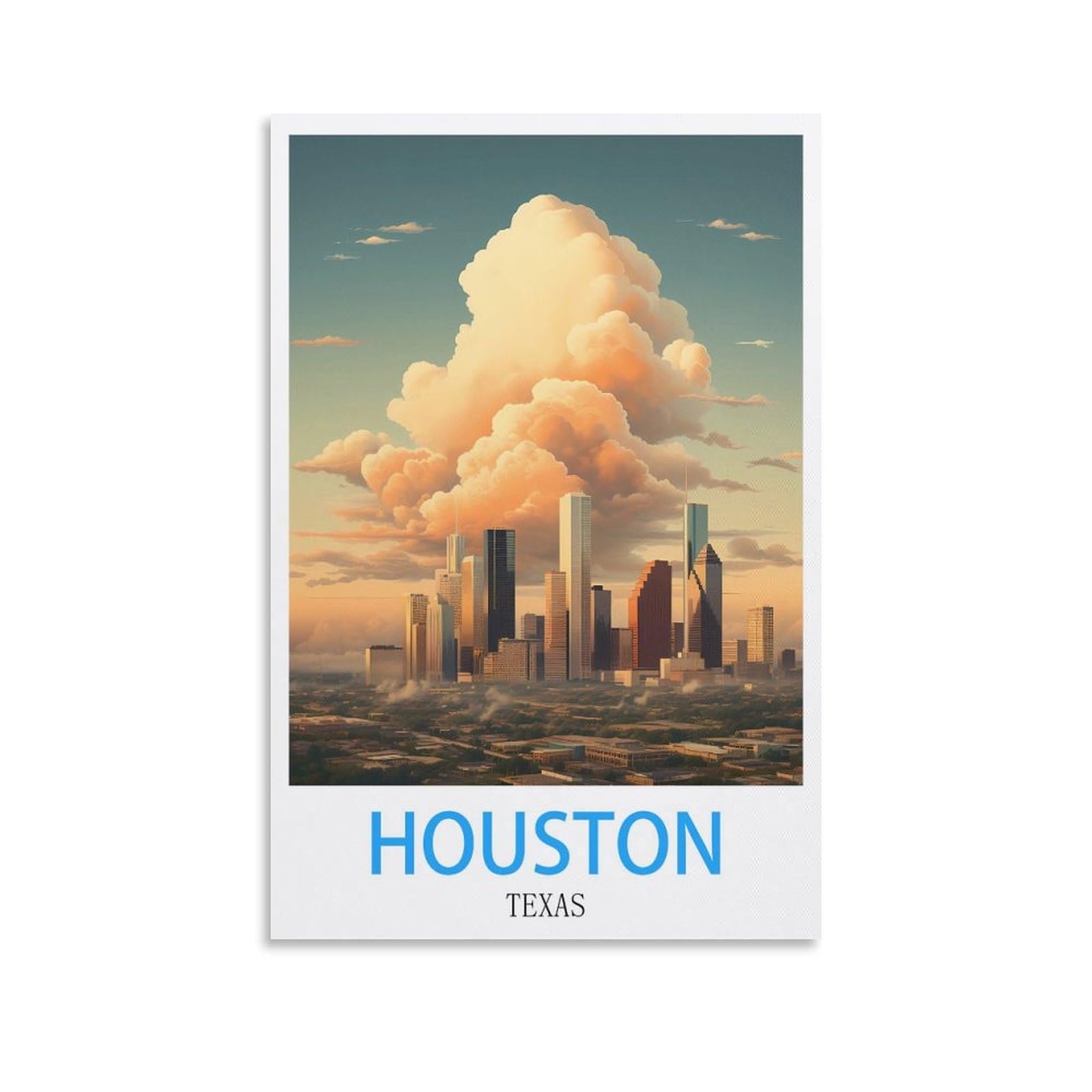 Metal Tin Sign Houston Texass Wall Art Vintage Decor for Man Cave Garages Home Bedroom Retro Decor 15x30cm