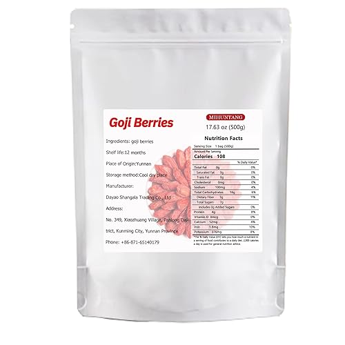 Miniatura 6 de Bayas de Goji 17.63oz Bayas de goji rojas Té Seco Wolfberry Hornear Tés Smoothies 17.64 oz