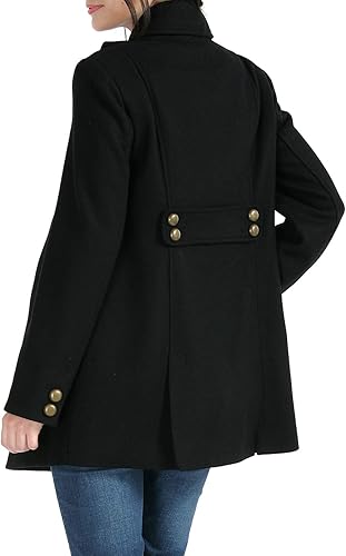 Vista 4 de Momo Maternity Outerwear Women Stella Wool Pea Coat Pregnancy Winter Jacket Small