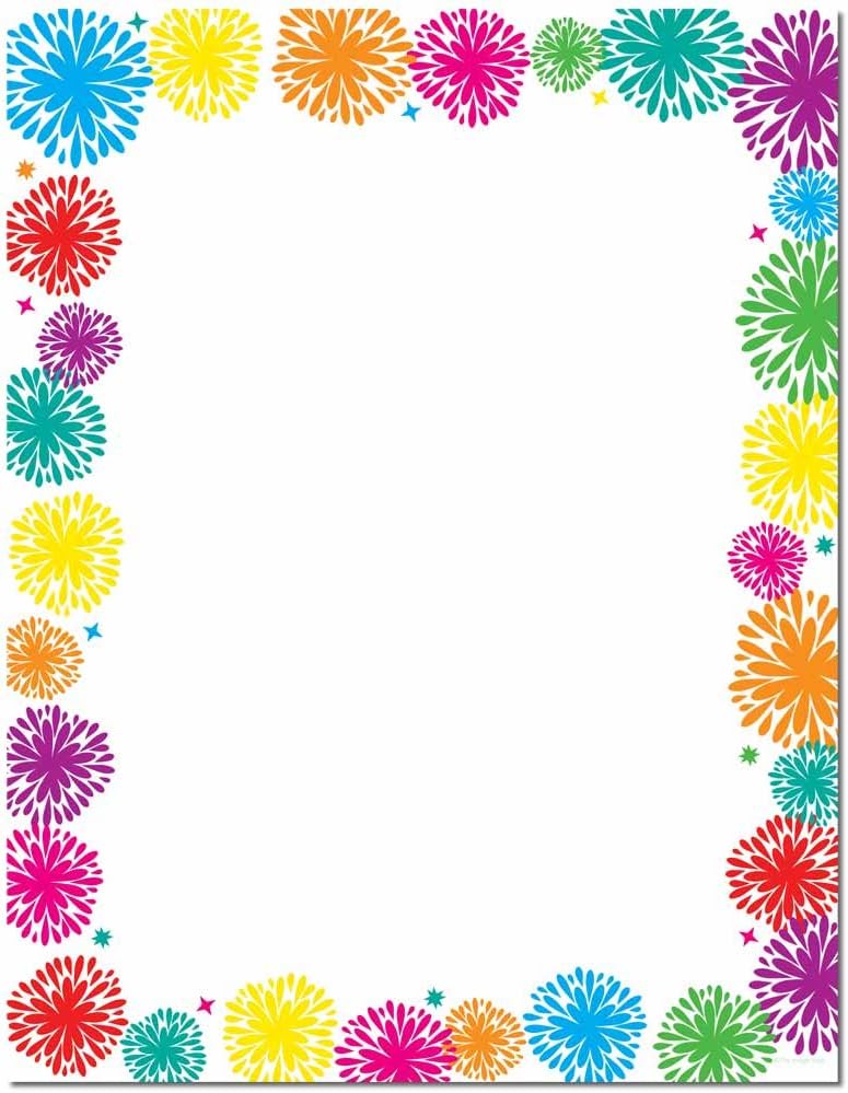 Fanciful Fireworks Letterhead Laser & Inkjet Printer Paper, 100 pack