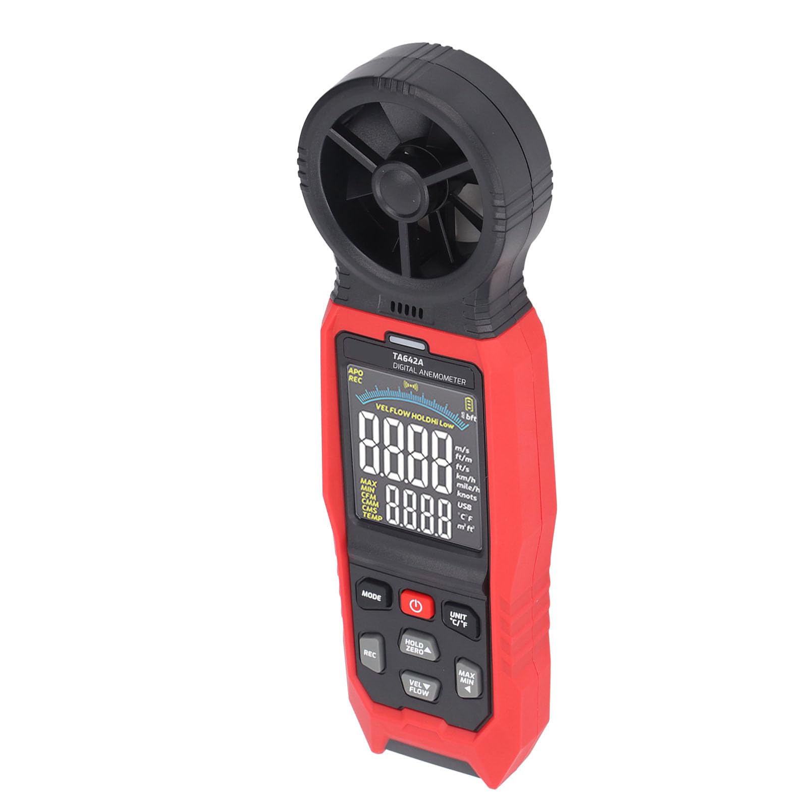 Anemometro Digitale Ad Alta Precisione Messore di velocità del Portatile per Professionisti HVAC