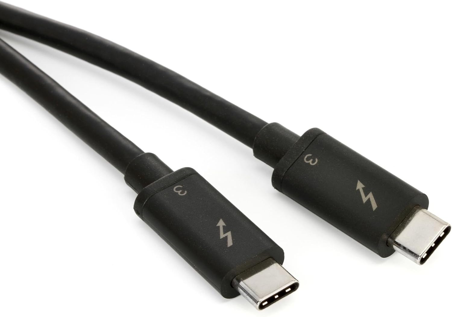 C2G USB Cable, USB C Cable, Thunderbolt 3 Cable, Black, 1.5 Feet (0.45 Meters), Cables to Go 28840