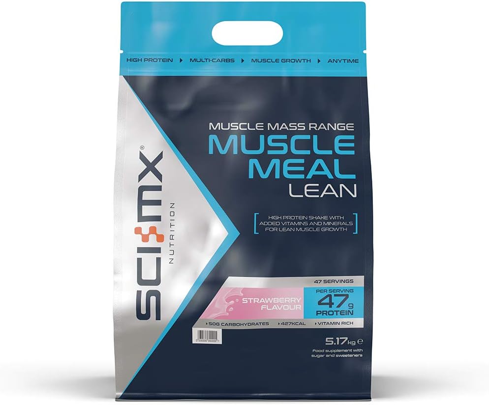 SCI-MX Nutrition MUSCLE MEAL LEAN, Protein Powder Lean Shake, 5.17kg, Strawberry, 47 Servings