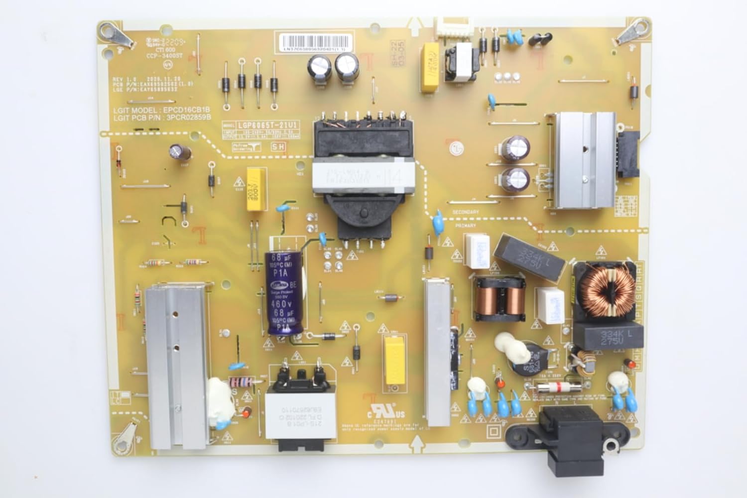 Lutema Television Repair Kit for LG 65UQ7070ZUE with TV Main Board + Power Supply + TCon + Cables