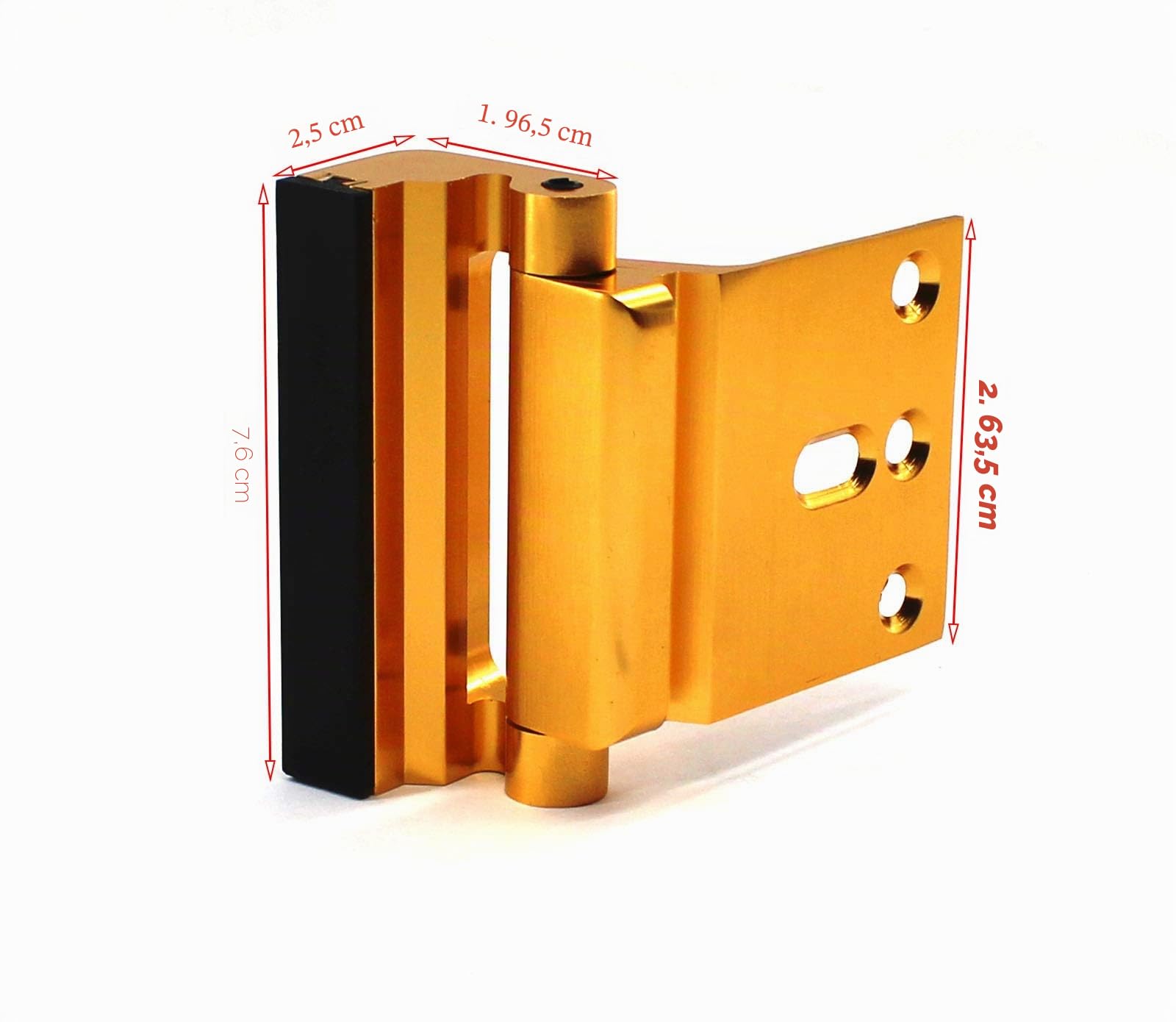 Una pieza de cerradura de seguridad de aleación de aluminio para refuerzo de puerta con cerrojo, seguridad infantil para puerta, color dorado oxidado