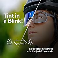 Vista 4 de CHAMELO Falcon Smart Sports Sunglasses with Instant Automatic Tint Adjustment, Solar-Powered, IP68 Waterproof