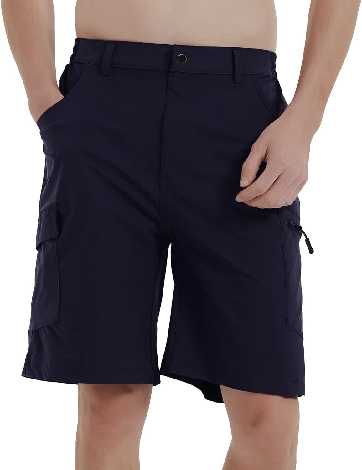 Men's Quick Dry Cargo Hiking Shorts Stretchy Lightweight 5 Pockets Camping Cycling Fishing Work Shorts