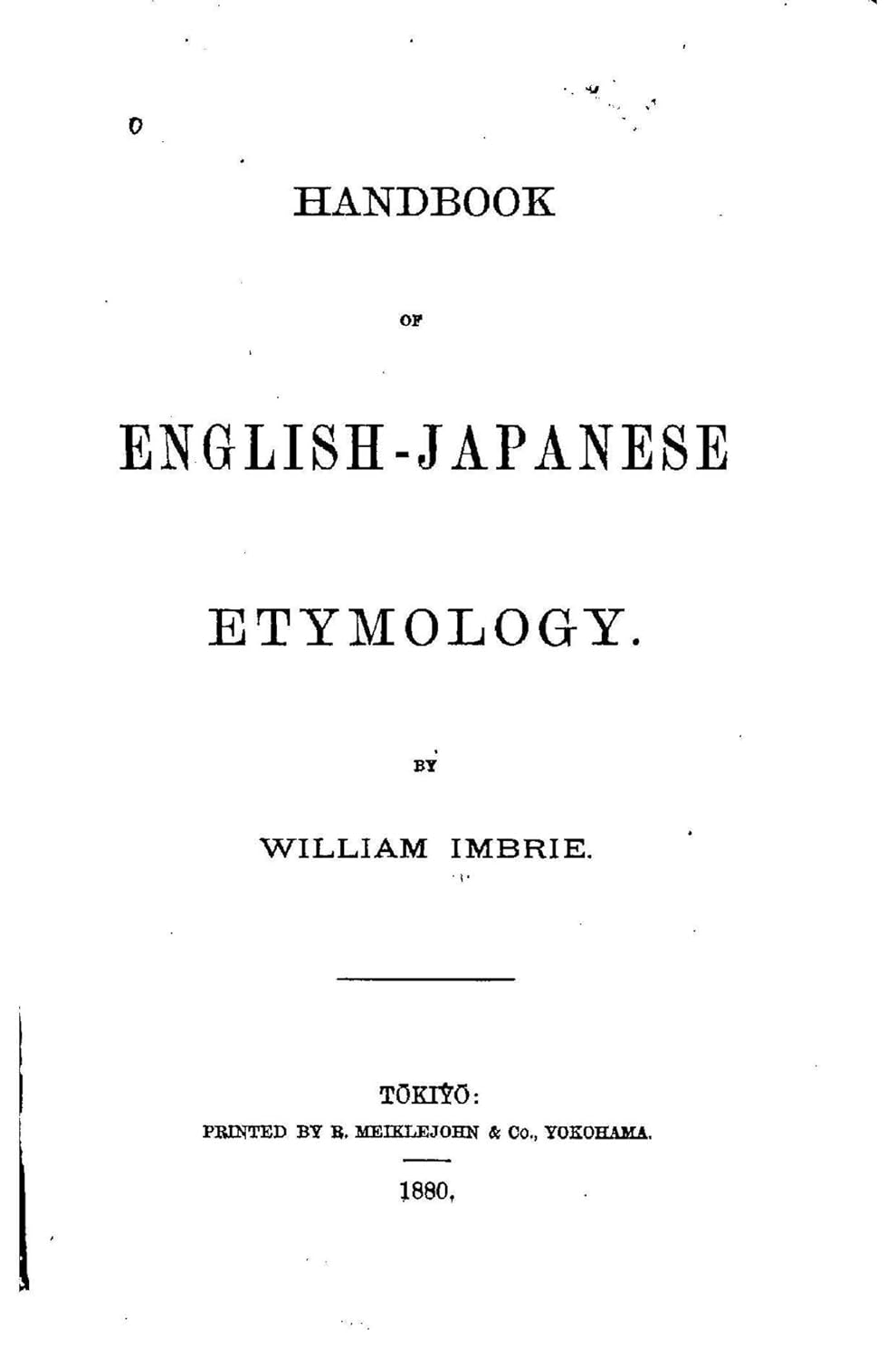 Handbook of English-Japanese Etymology      Kindle Edition