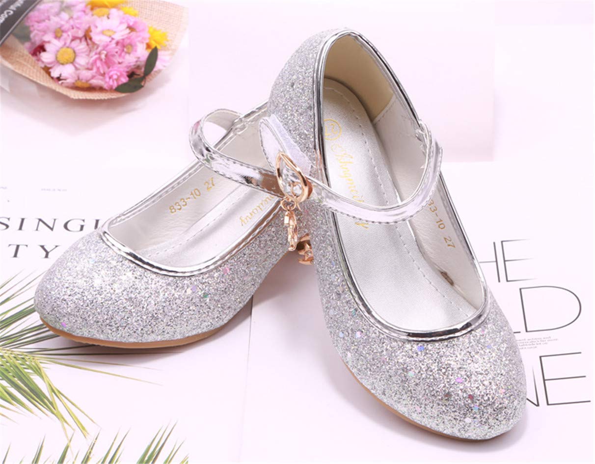 Fille Chaussures de Princesse Princesse Paillettes Déguisement Argenté Or Rose Doux Halloween Noël Anniversaire Fête Carnaval Cosplay