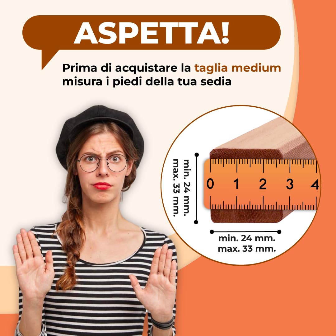 GIUPIKKIA Feltrini Sedie Silicone Quadrati 24 Pezzi Gommini, Protezione Mobili, Elastici E Resistenti Perfetti Come Piedini Per Mobili 24-33 MM Piedini Per Sedie Antiscivolo E Antirumore