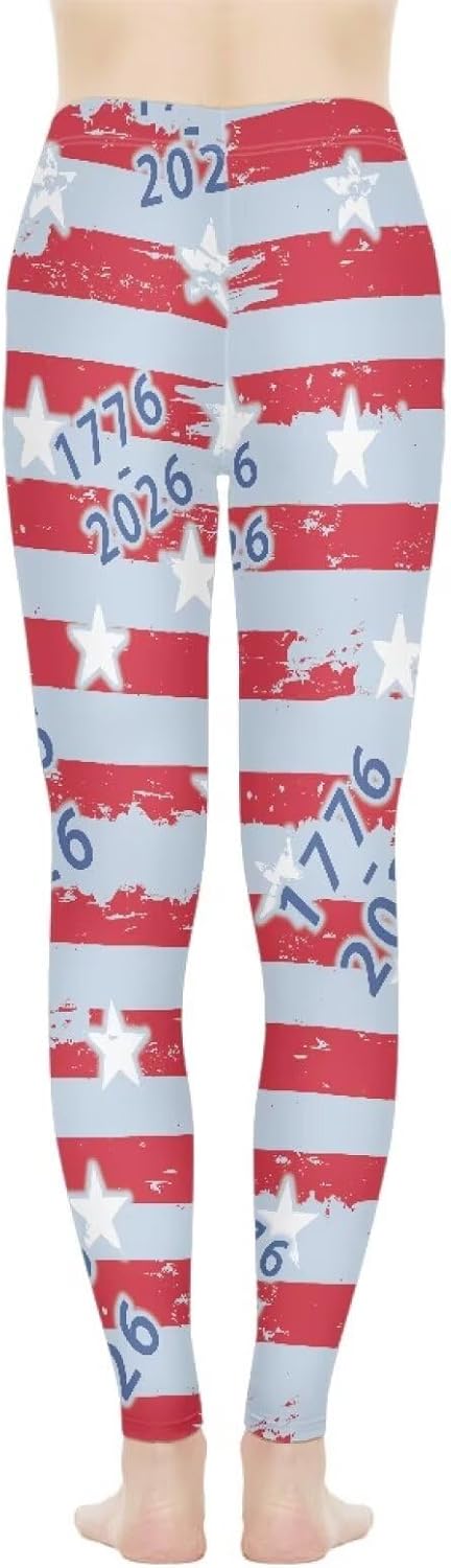 Irisjudy Women Full Length Leggings, Ethnic Geometric High Waist Stretchy Workout Tights, Ladybug Comfy Yoga Pants Plus Size - Image 6