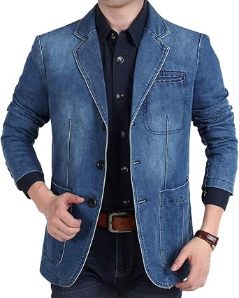 Cloudstyle Mens Casual 2 Buttons Slim Fit Jacket Lightweight Formal Business Blazer Sport Coat