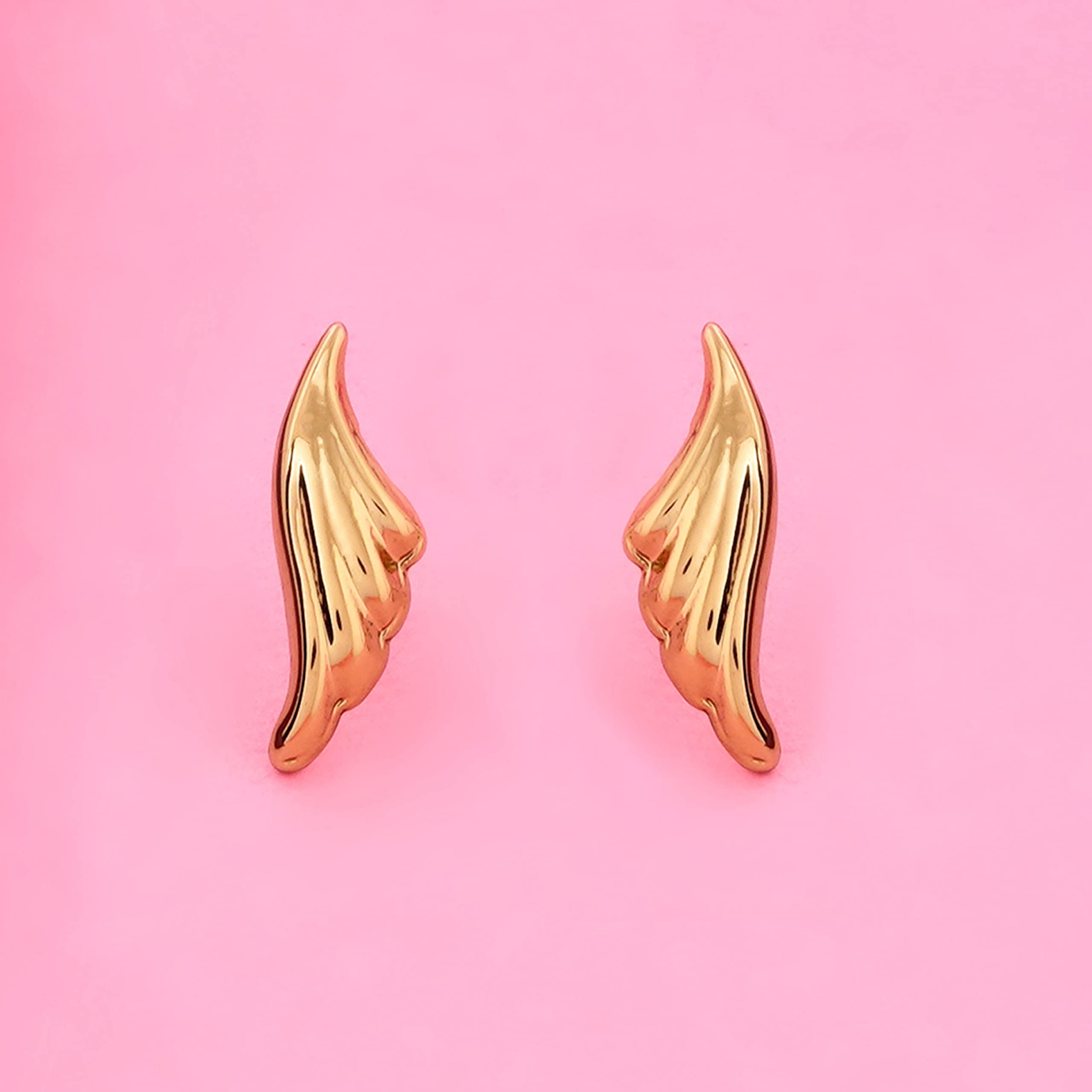 24Kt Plated Frill Stud Earrings