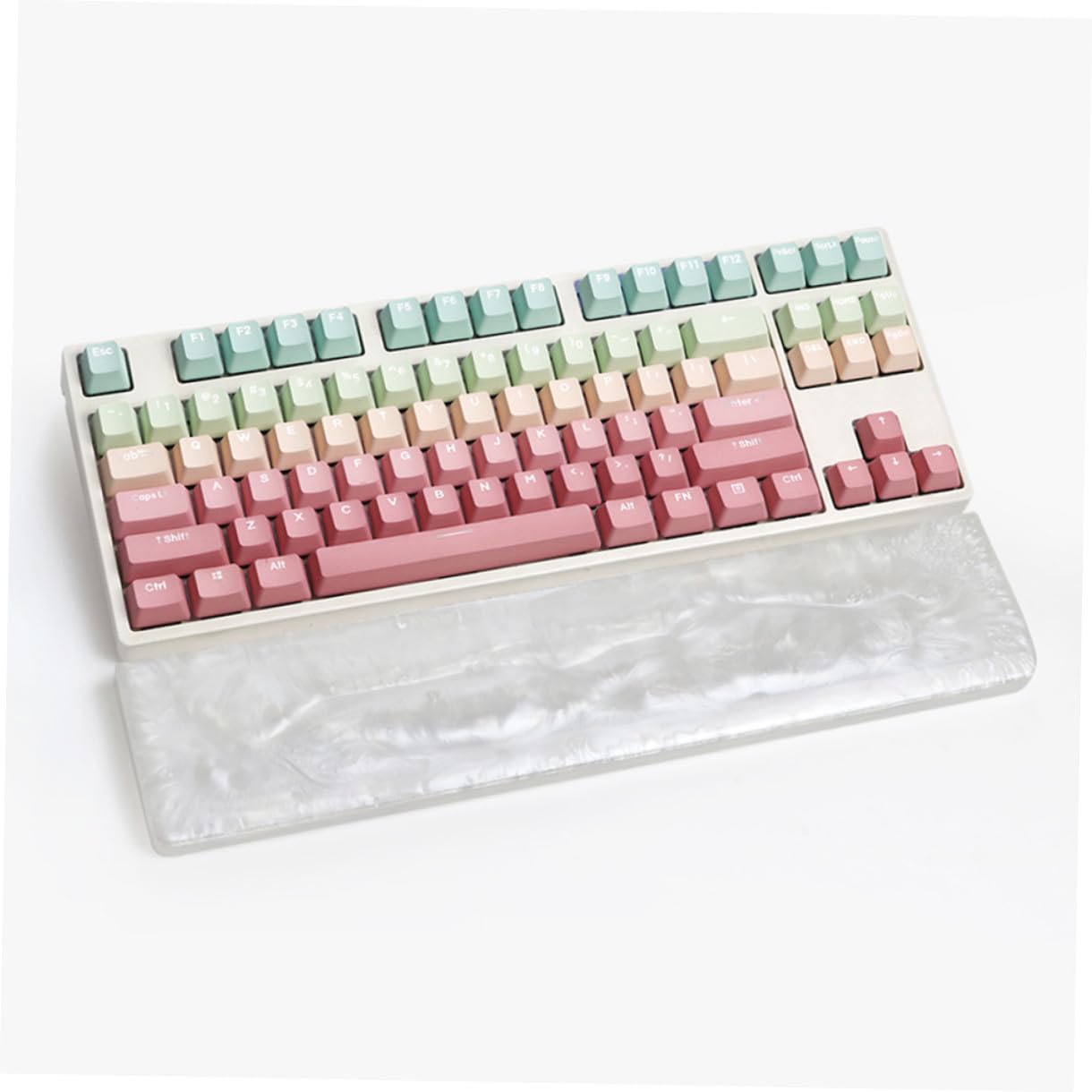 Handgelenkauflage aus Epoxidharz mit Maximaler Unterstützung und Handgelenkschmerzlinderung Weiße für Computer Tastatur Beim Tippen und Arbeiten Am Schreibtisch