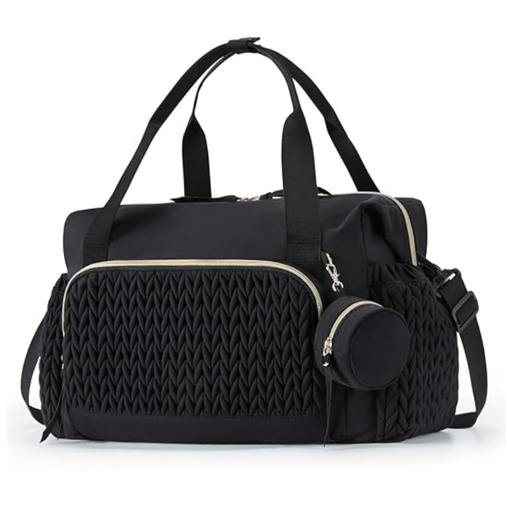 Sac fourre-tout à couches grande capacité avec pochette amovible et sangle réglable