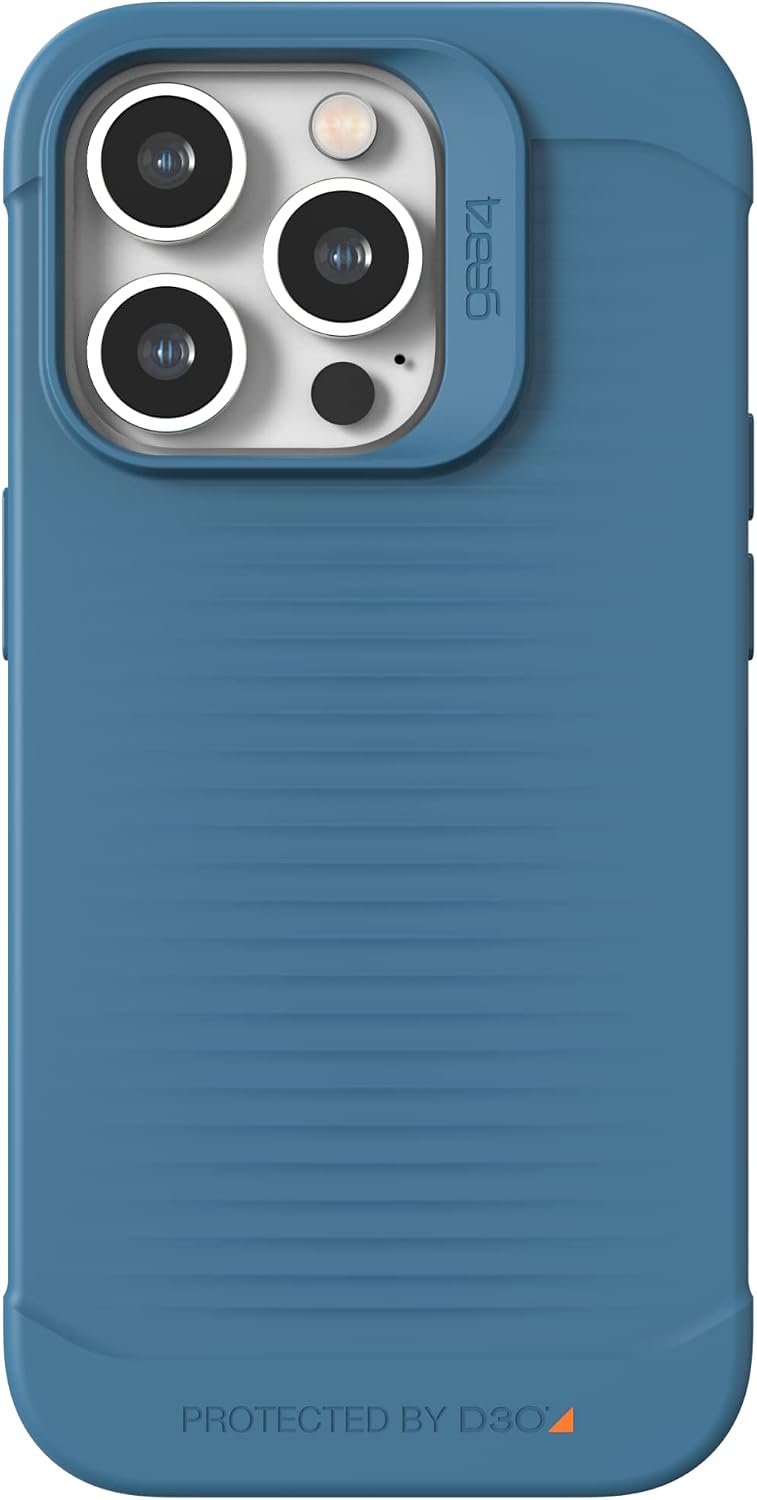 ZAGG Gear4 Havana Apple iPhone 14 Pro, D30 Drop Protection Up to (10ft/3m), Wireless Charging Compatible, Reinforced Top, Bottom & Edges - Blue