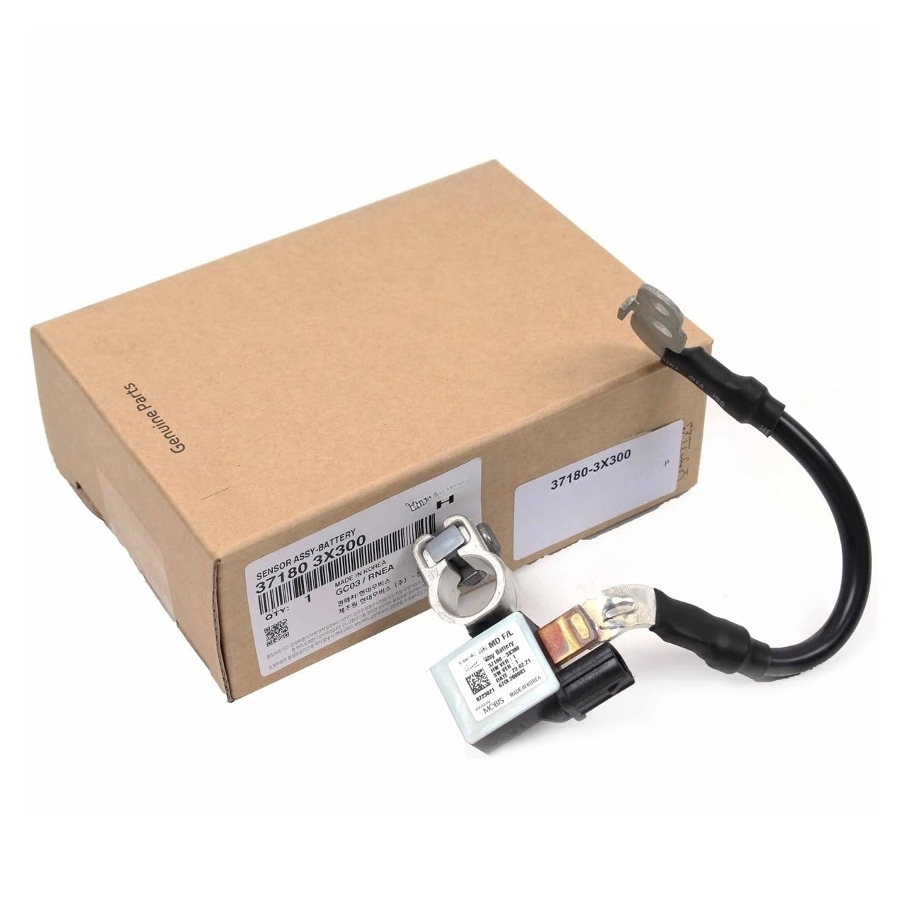 Genuine OEM 37180-3X300 Negative Cable Battery Sensor / 371803X300 Compatible with Elantra 2014-2016