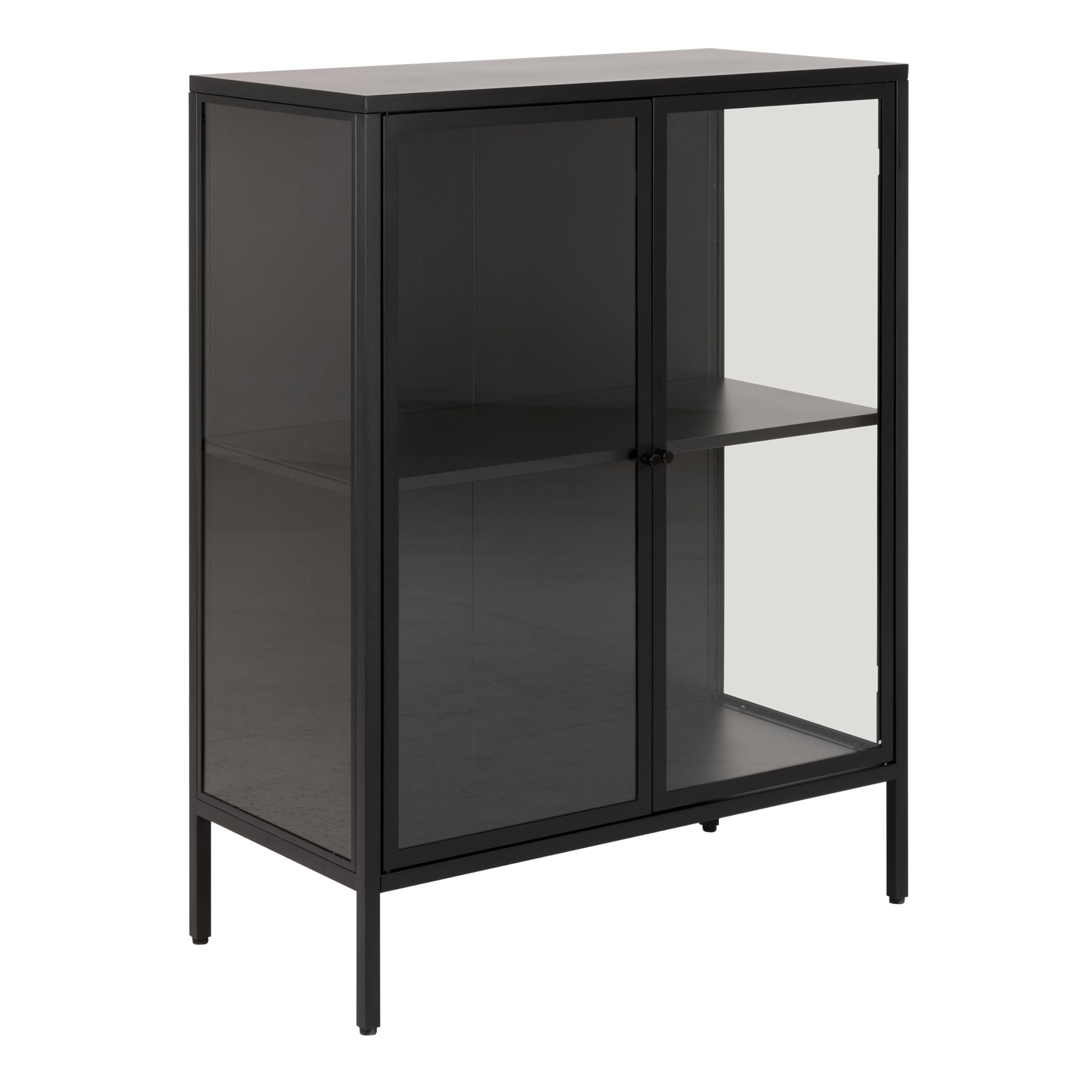 Furniture To Go | Newcastle, Matt Black, Low 2 Door Display Cabinet