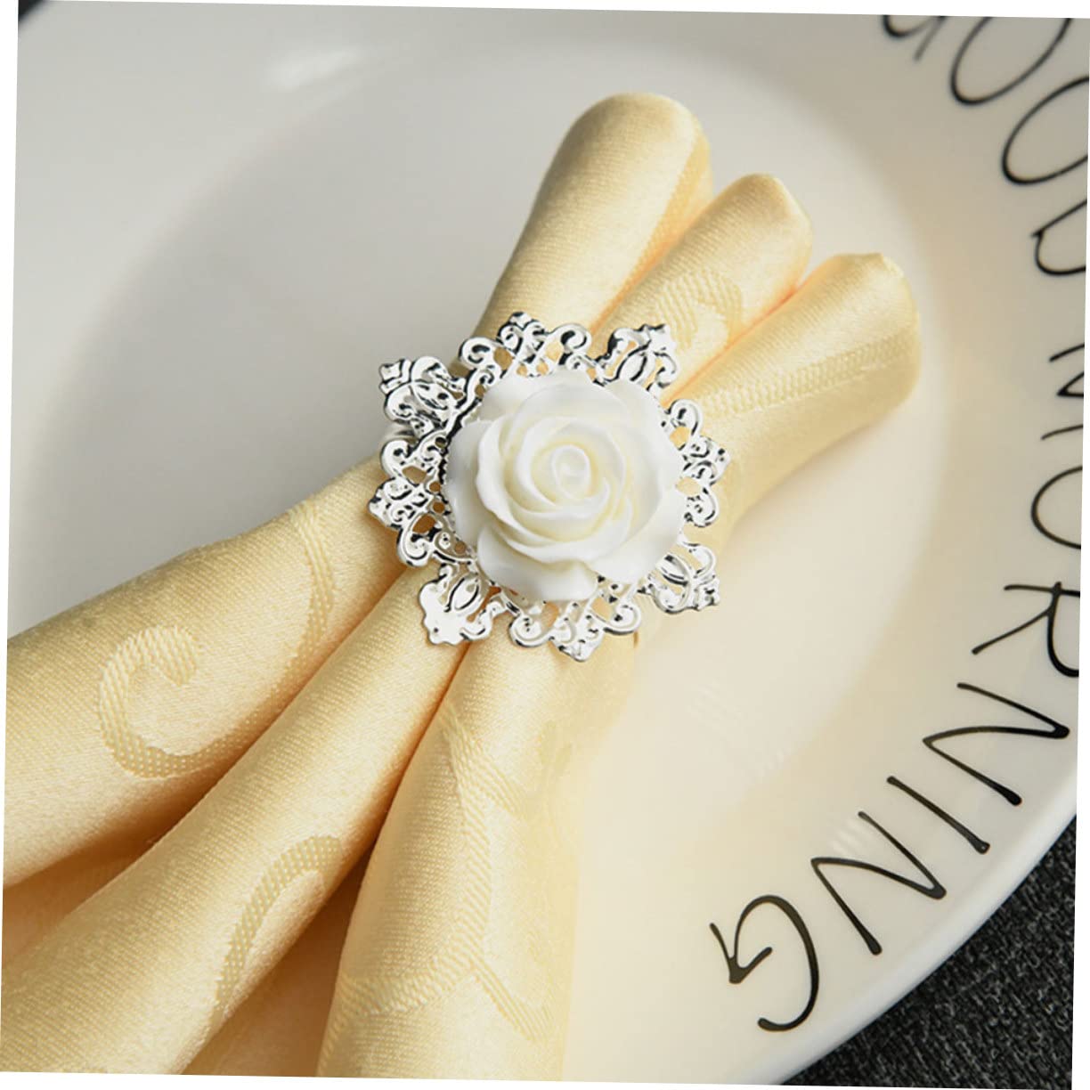 TOPBATHY 18piezas Anillos De Servilleta Diseño para Bodas y Elegantes y Decorativos Anillos para Decoración De Mesa