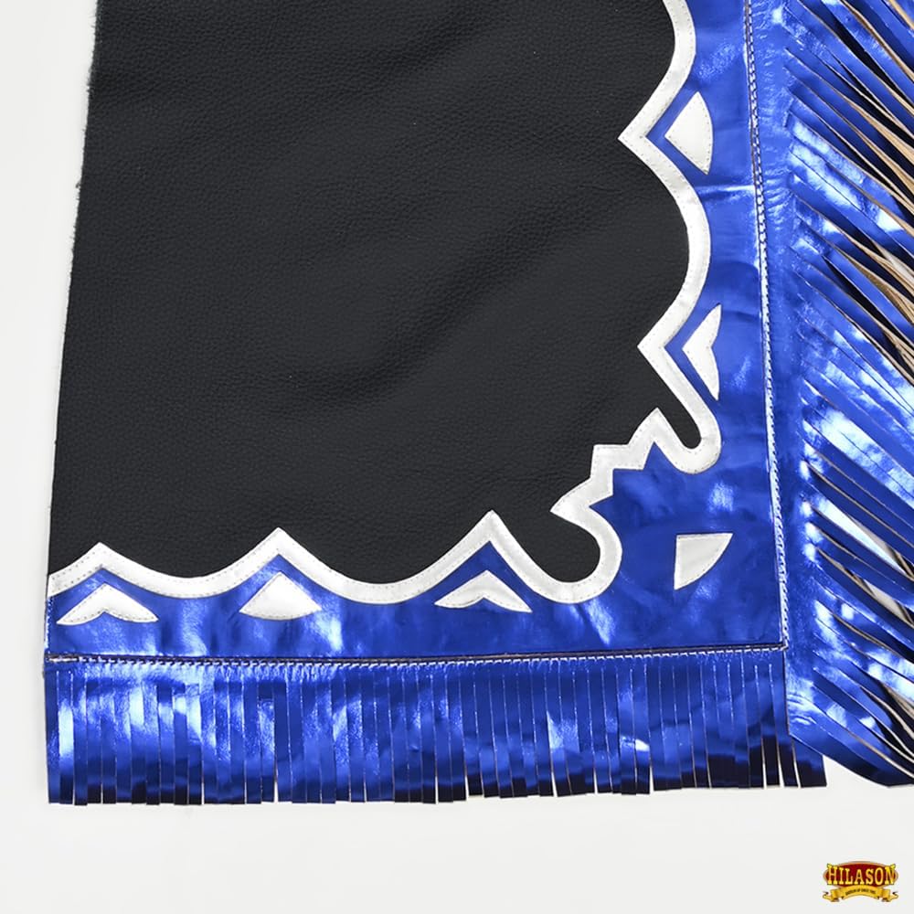 HILASON Western Horse Bull Riding Genuine Leather Rodeo Chaps | for Men and Women Unisex