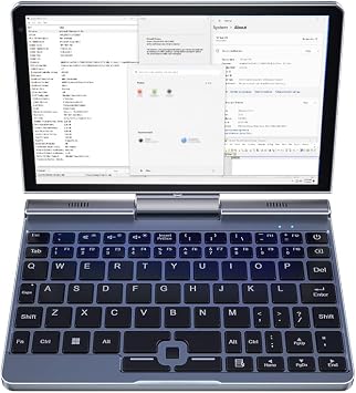 8 Inch 2-in-1 Mini Laptop,HD Rotatable Touch Screen Support Handwriting Win 11 Pro Small Laptop, N95,12GB RAM, 512GB SSD,Wi-Fi 6, BT 5.2,2 MP Camera,G-Sensor,HDMI,Type C Ultra Pocket PC