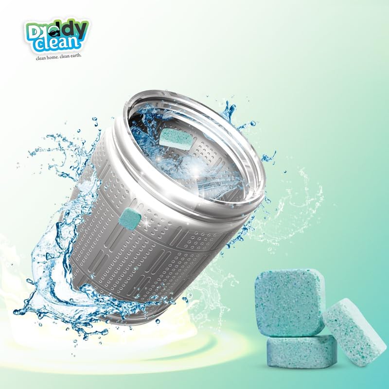 Image of DaddyClean Washing Machine Cleaner Tablet, Deep Clean for Top and Front Load Washing Machine, Long lasting Lavender Fragrance to Deodorizes - 10 Tablets (Pack of 2)