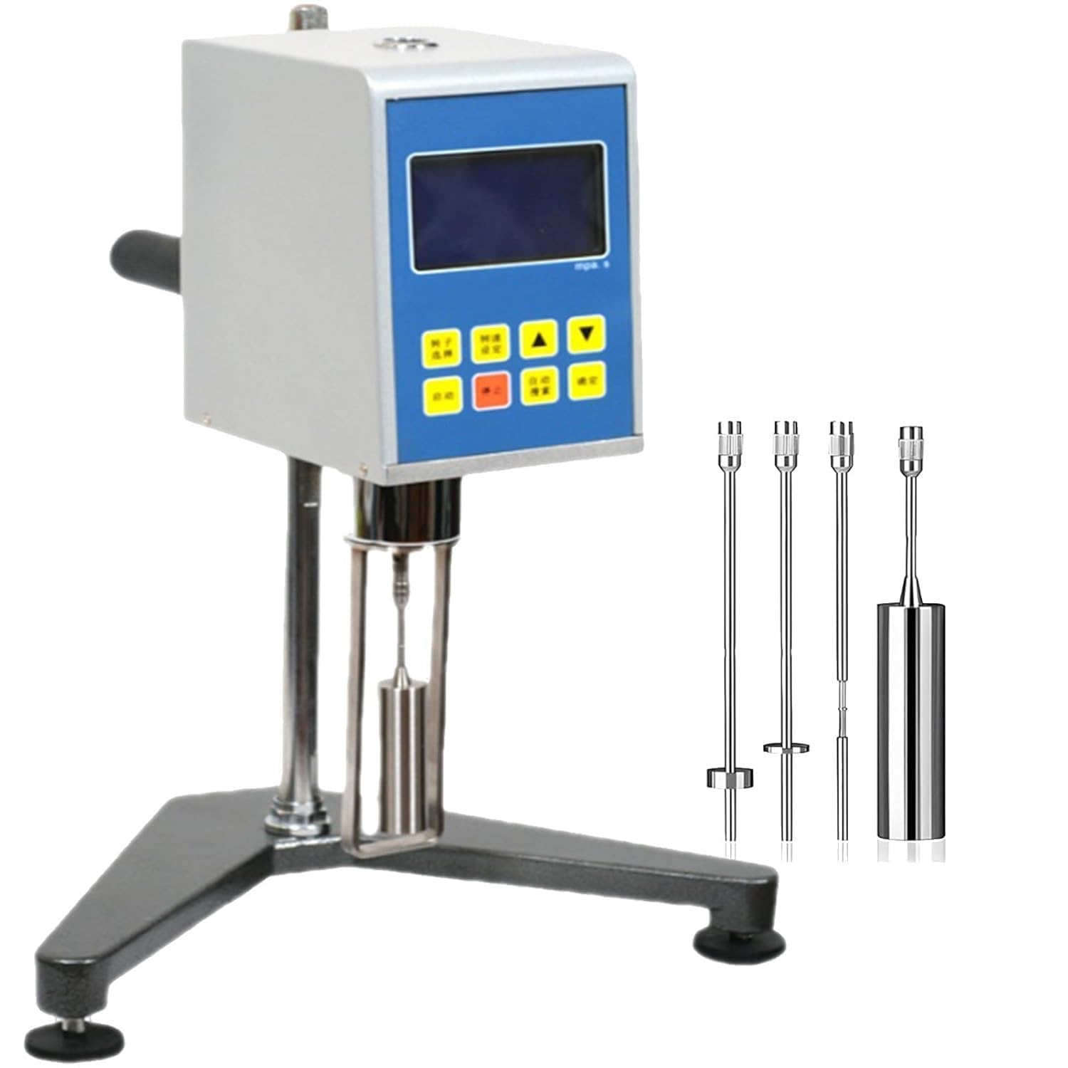 Misuratore di viscosità rotazionale digitale, display LCD, 4 rotori, precisione ± 2,0%, misurazione della viscosità del fluido, attrezzatura da laboratorio per analisi precisa dei liquidi