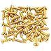 Musiclily 3MM Electric Guitar Pickguard Mounting Screws for Fender Strat Tele ST TL SG LP Guitar Bass Replacement, Gold (Pack of 50)