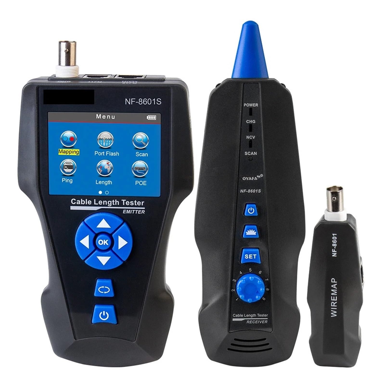 Cable Tracker, Multifunction TDR Enthernet Cable Tester Rj45 Rj11 BNC Cat5 Cat6 6E Cat7 POE LAN Test Ping Network Tracker