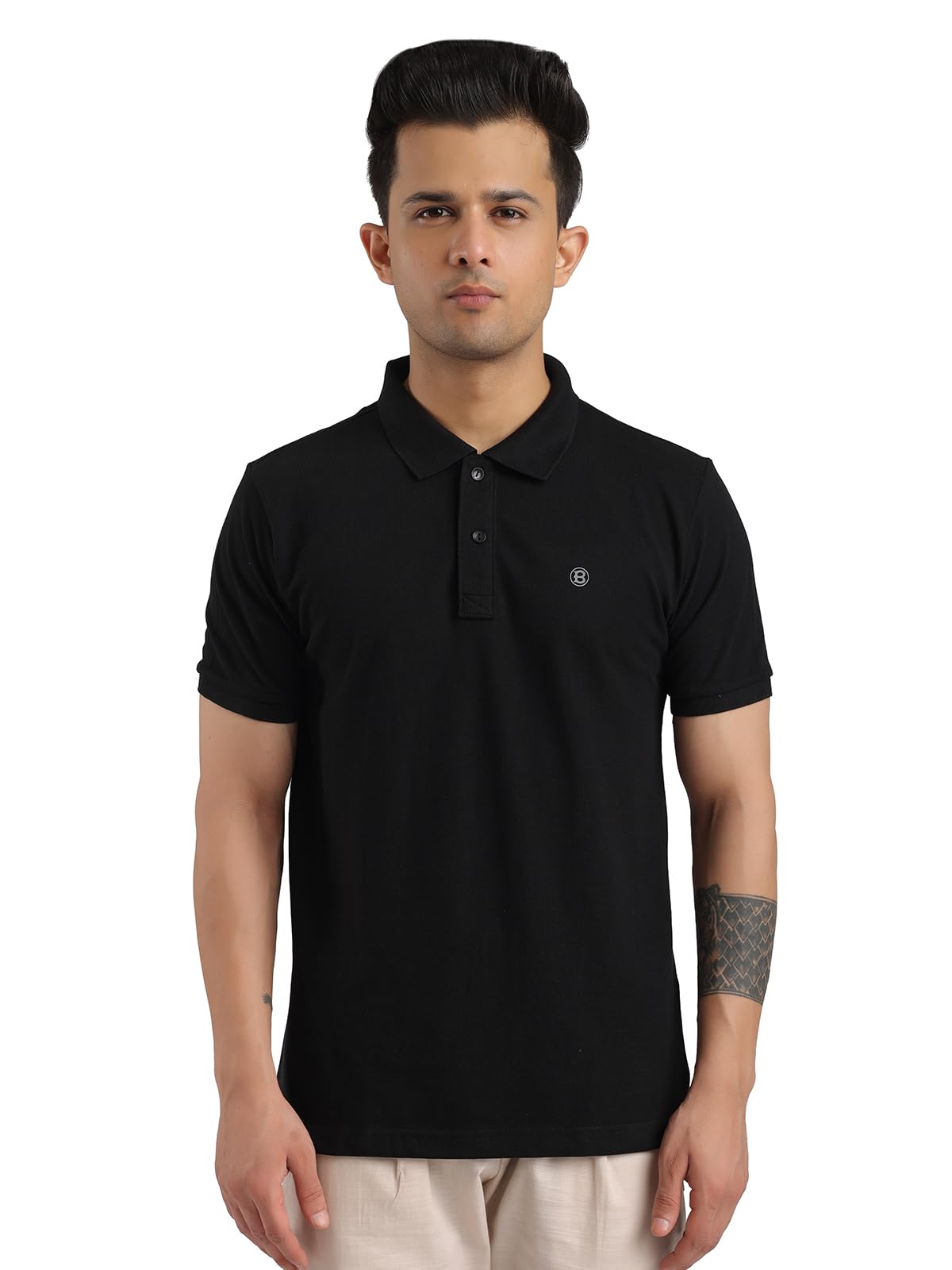 bumchums Rupa Men's Super Combed Cotton Solid Half Sleeve Polo Regular Fit T-Shirt-picture-29