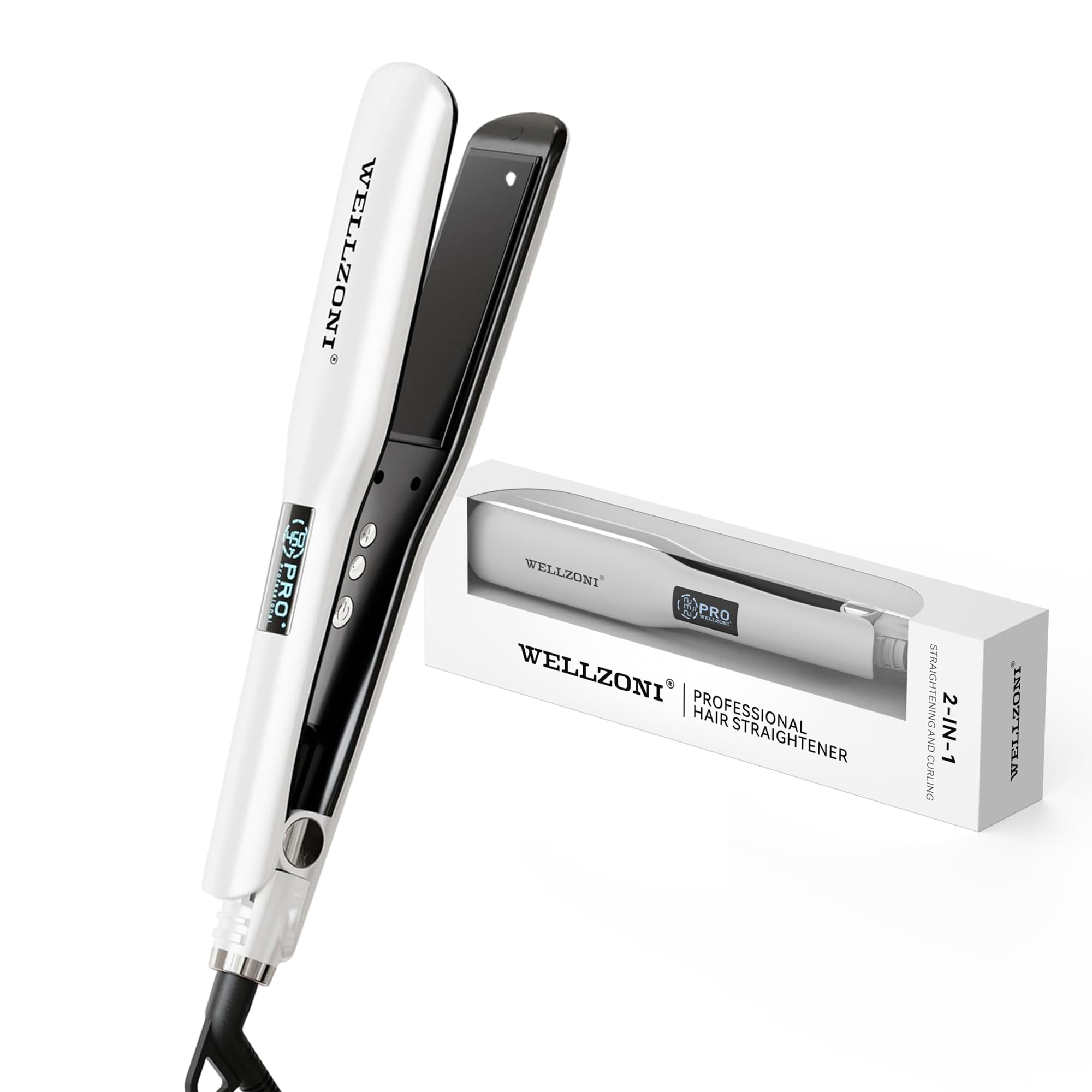 Amazon.com : WELLZONI Flat Iron Hair Straightener - 1.4