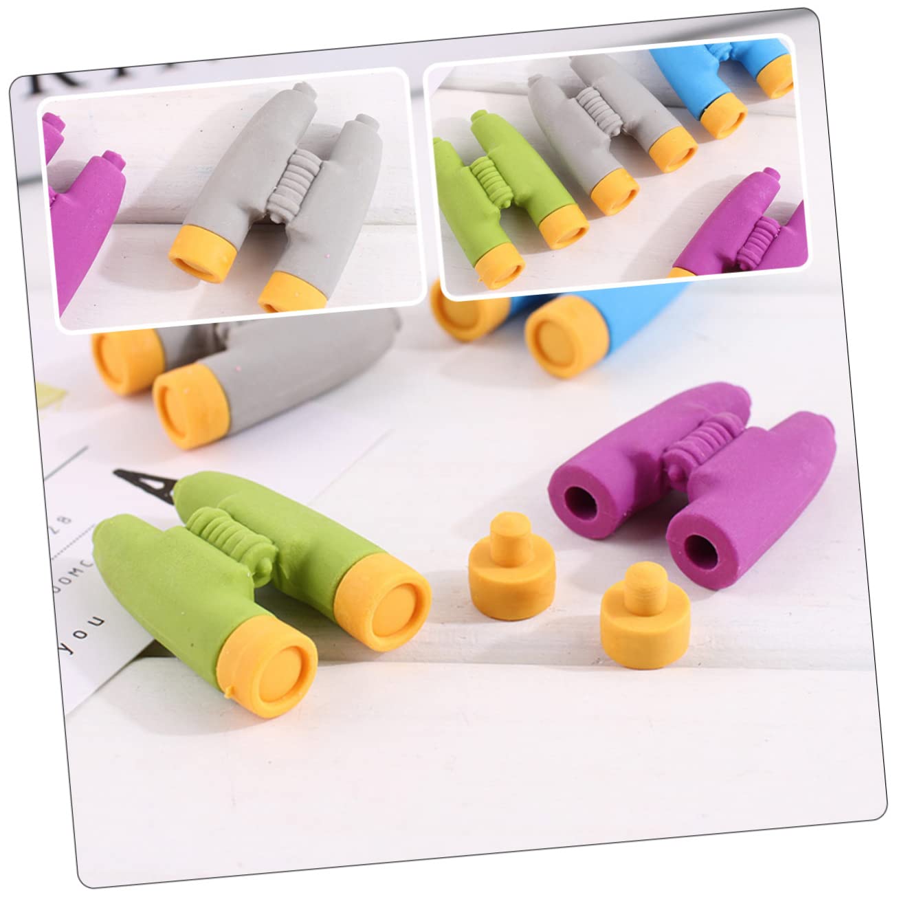 jojofuny 5 Set Gomme Per Studenti Forma Di Telescopio Colorate E Divertenti Cancellare Per Ufficio Gommine Resistenti E Facili Da Usare Per Studio E Disegno 24 Pezzi * 5