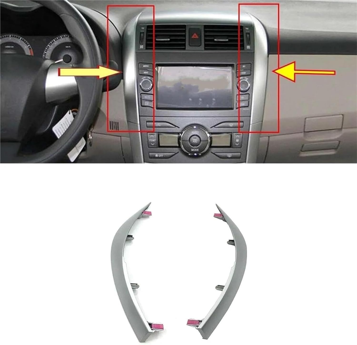 ダッシュボードトリムストリップ 用のトヨタ 用のカローラ 用のアルティス 2009-2013 ダッシュボード トリム カバー ストリ