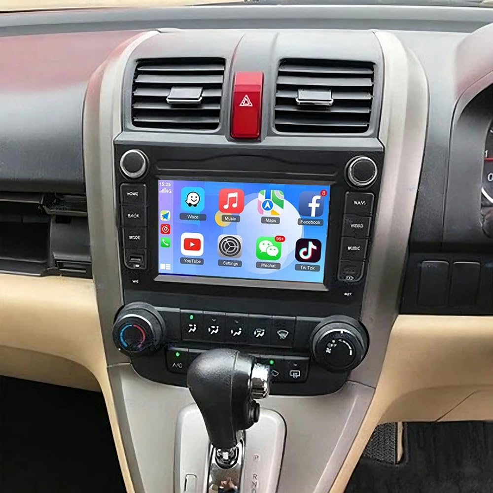 4+64G Radio samochodowe do Honda CRV 2007 2008 2009 2010 2011 with kabellosem Carplay Android Head Unit Radio 7"Touchscreen 2 Din Radio Android 14 GPS Navi Bluetooth FM/RDS Kamera cofania