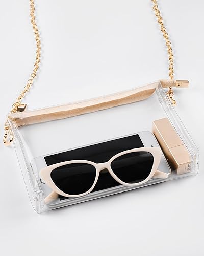 Miniatura 6 de HULISEN Monederos transparentes para mujer, bolso cruzado transparente aprobado para estadios, pequeño bolso transparente para traje de concierto
