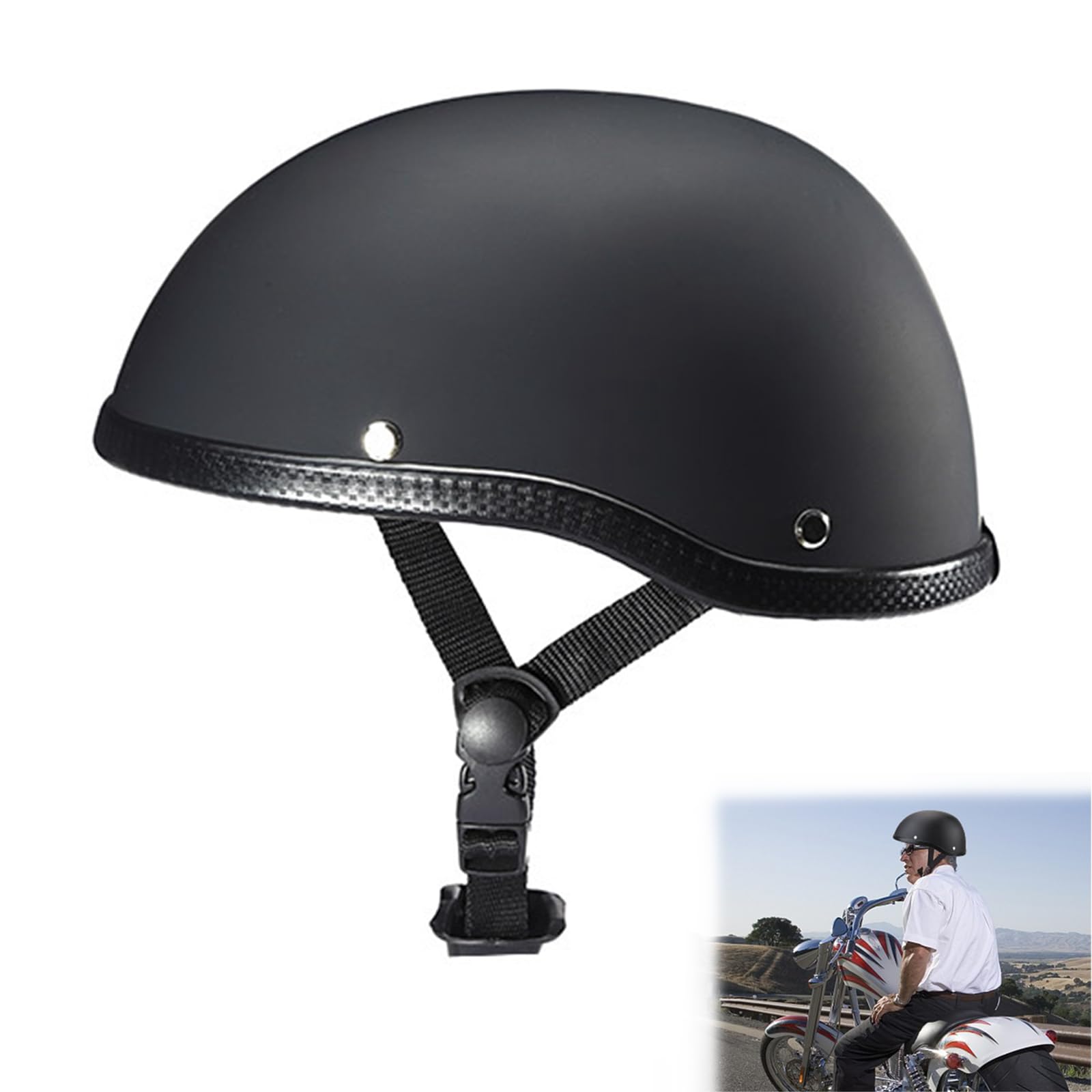 Casco a Mezza Calotta per Scooter, Moto e Ciclomotore - Scodella Protettiva