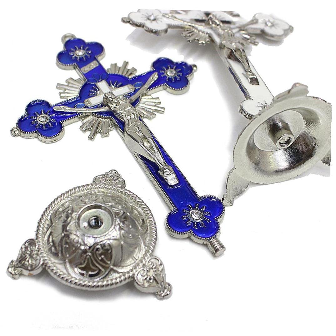 Statuina Ges&ugrave; Con Croce - Resina, Decorazione Religiosa | Per Casa, Chiesa O Regalo