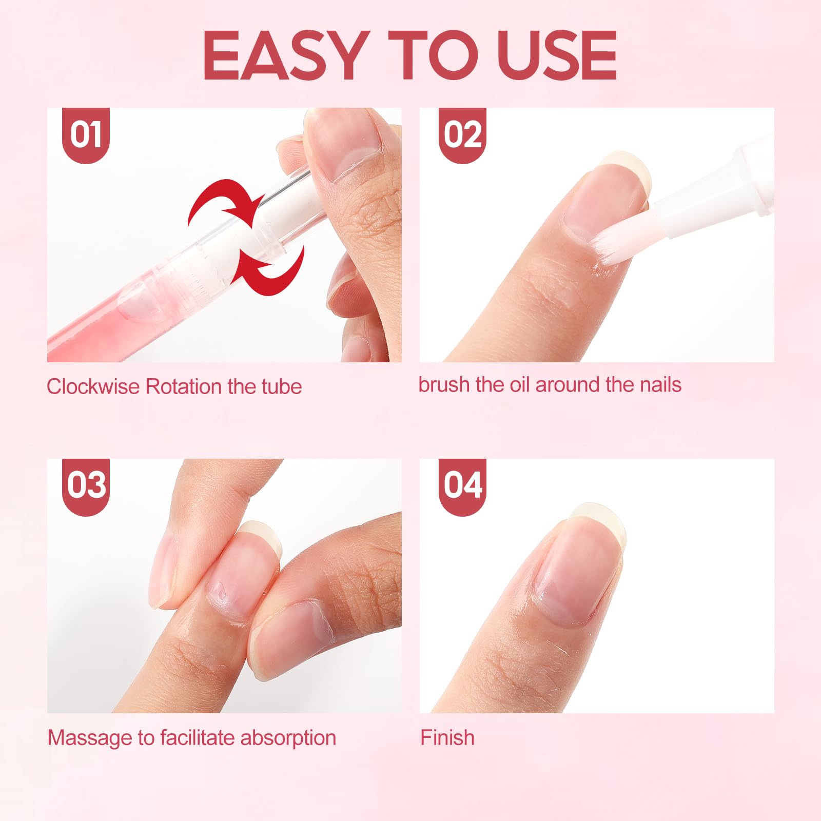 PEACECOLOR Olio per Unghie e Cuticole, 8 Penne ad Olio per Cuticole, Protezione per La Pelle, per la Riparazione di Unghie Screpolate e Secche
