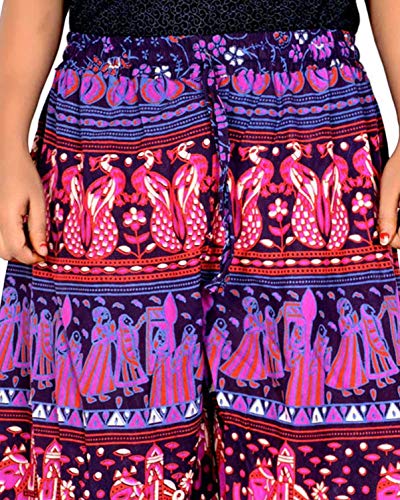 Image of Rajvila Women's Cotton Regular Fit Printed Palazzo for Women (P38NT 0007)
