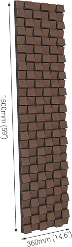 Miniatura 7 de Zarina - Paneles de rayas acústicas de madera con listones acústicos para pared, 20 x 2.36 x 2.1 pulgadas, espuma de alta densidad, absorción,