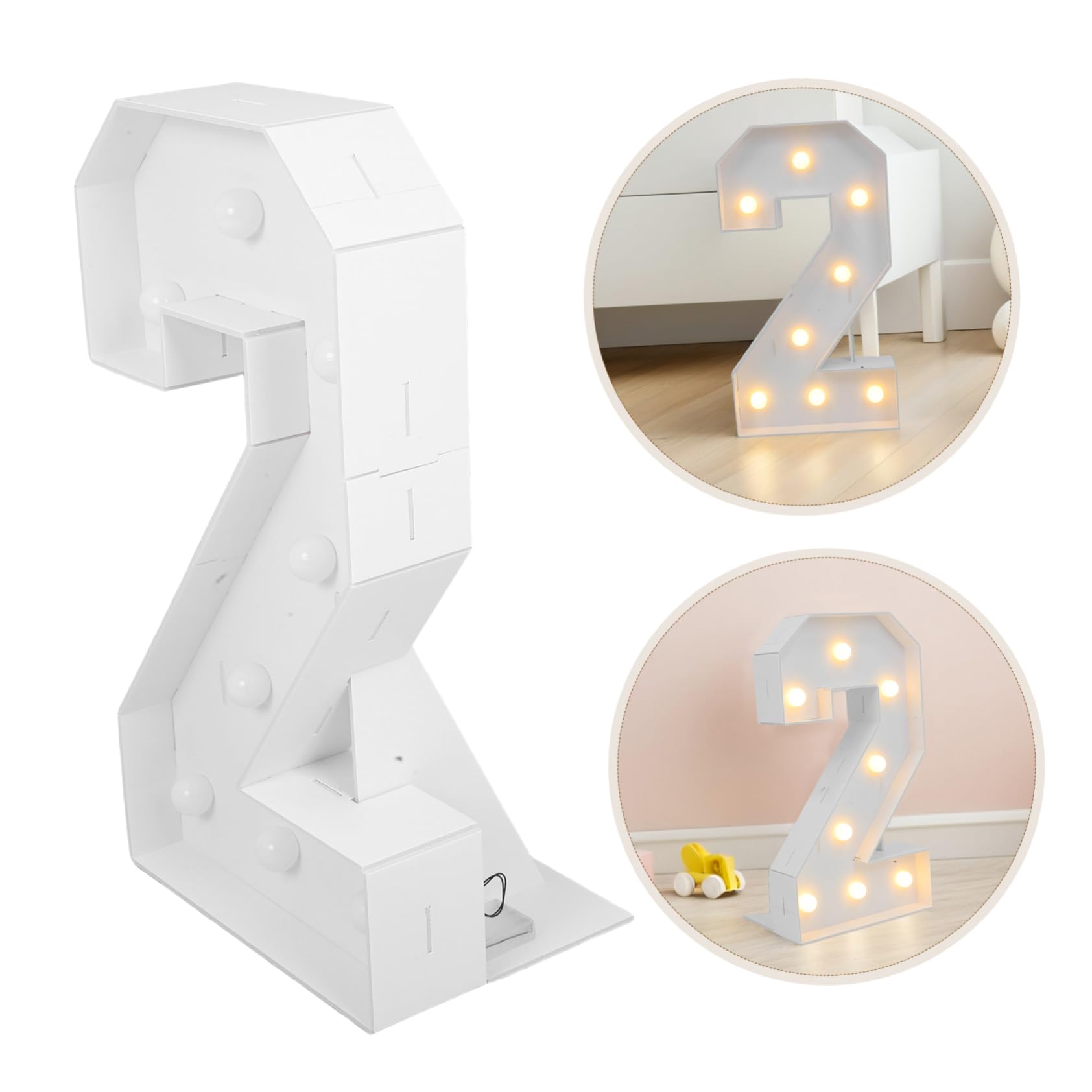 Cabilock 1 Juego De Números Iluminados LED Para Cumpleaños, Alto Brillo, Fácil Instalación, Números De Casa Iluminados Para Fiestas Infantiles Y Reuniones Familiares.