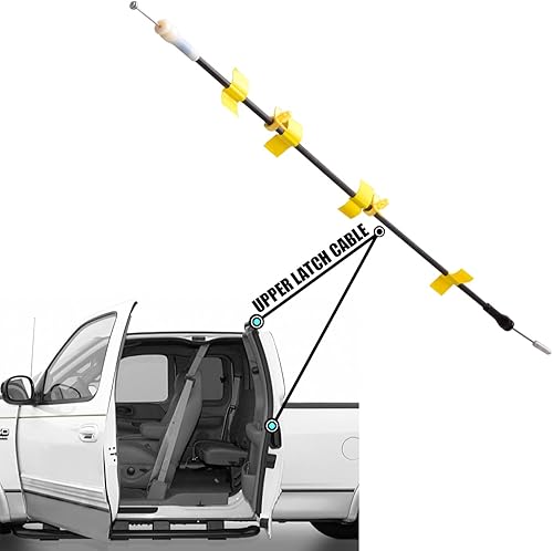 Miniatura 8 de Cable de pestillo inferior de la puerta compatible con Ford F150 Extended Cab 2004-2008 Super Cab Cable de repuesto de la parte inferior de la