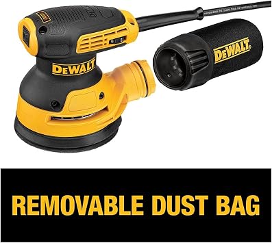 DEWALT Random Orbit Sander, Variable Speed, 5-Inch (DWE6423), Power Source Corded Electric