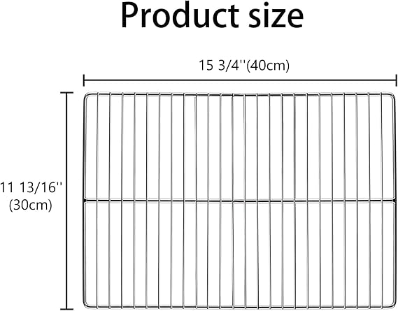 LANEJOY BBQ Grill Grates Replacement, Stainless Steel Barbecue Wire Mesh, Multifunction Cooking Grate for Outdoor Grill 2 Pack (15 3/4''*11 13/16'')