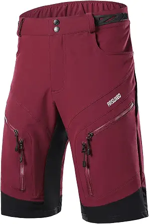 ARSUXEO Men's Loose Fit Cycling Shorts Water Resistant