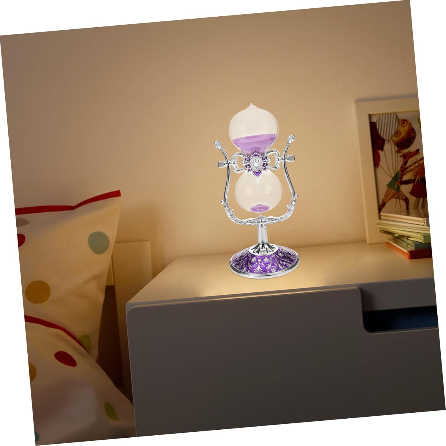 Hemoton Sand Clock Sand Timer for Home Office Desk Decoration Elegant Shaped Timer Unique Decorative for Living Room and Office Decor