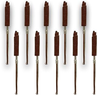 Jeessee Extra Fine 3mm Grinding Flap Wheel for Craftsmanship, Sandpaper Sanding Flap Disc for Grinder Wheel, Sander Tool Nail Drill Bits, Remover Tools for Acrylic Gel Nails - 320# (10 Packs)
