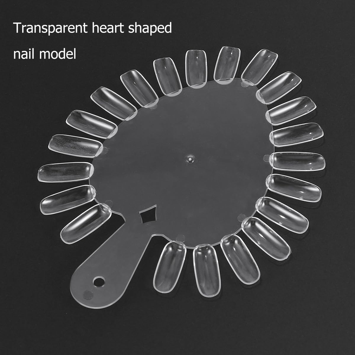 Heart Shape Nail Show Cards 20pcs Manicure Practice Tips 10pcs Per Bag 2 Bags Set Nail Art Polish Display for Salon DIY and Color Sample Testing
